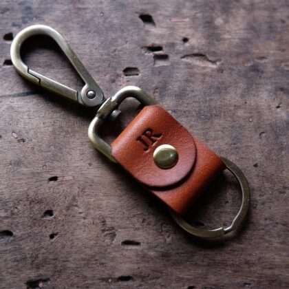 Keychain with Split Ring and Large Dog Hook